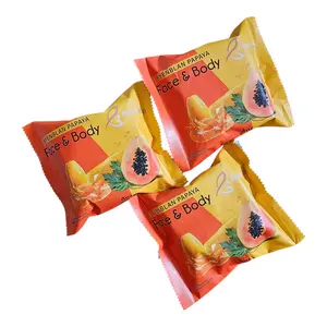 Byenblan Papaya Face & Body Soap – 3‑Piece Brightening Handmade Bars (4oz Each)