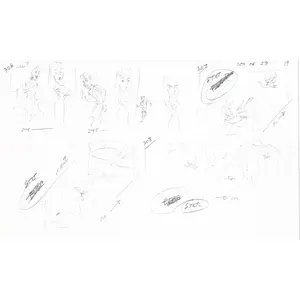 Hercules Walt Disney Production Animation Drawing Used to Make an Episode Wendell Washer A78