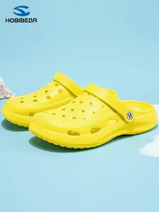 Hobibear Breathable Eva Adult Hole Shoes, Fashion Versatile Lightweight Outdoor Water Shoes, Beach Sandals for Men and Women, Lightweight Breathable Slippers