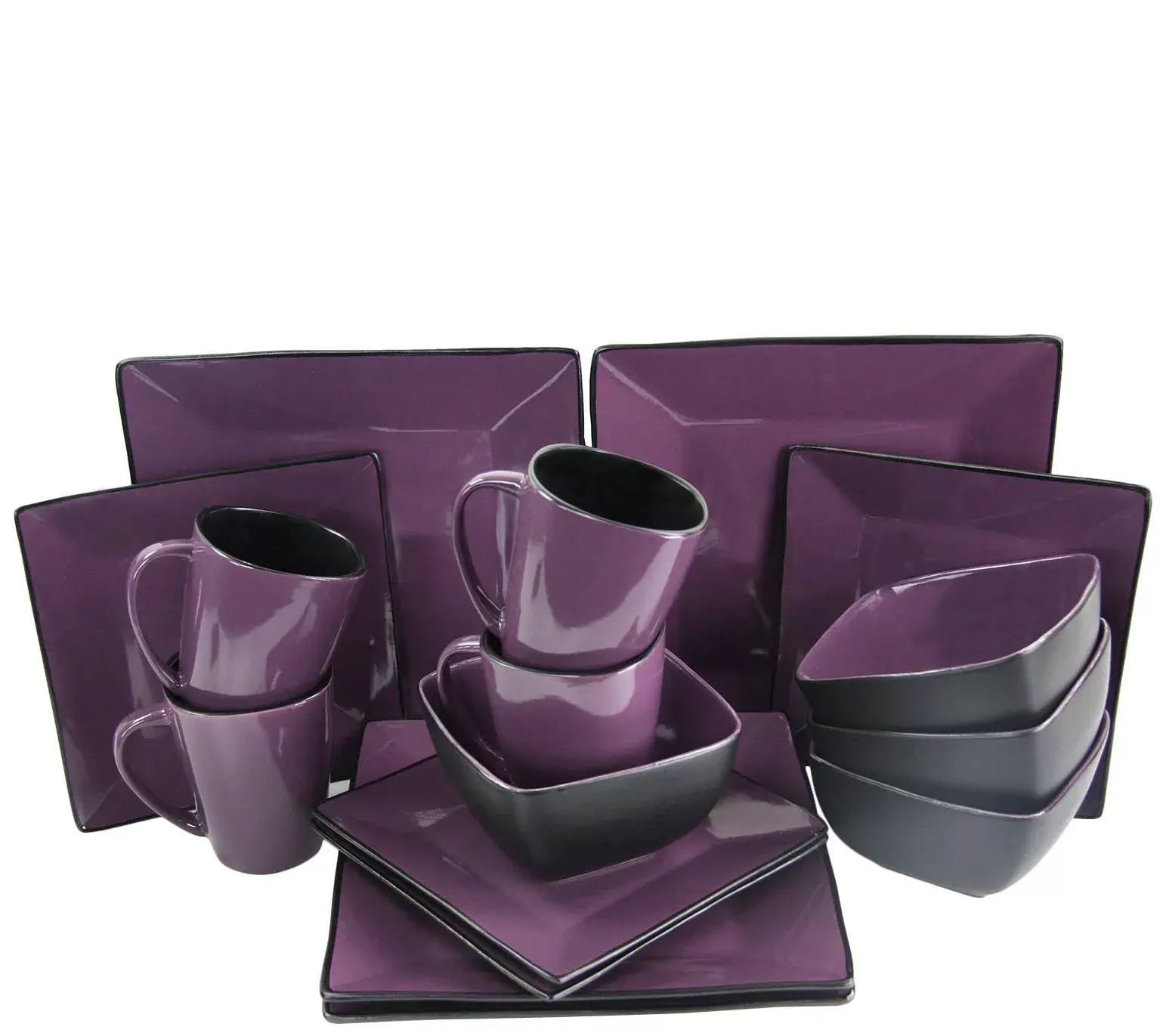 Elama Mulberry Loft 16-Piece Modern Dinnerware Set Elama Mulberry Loft 16-Piece Modern Dinnerware Set