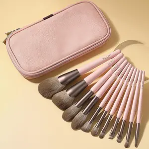 BANFI 11-Piece Blurring Cosmetic Brush Set - Premium Synthetic Soft Brushes, Eye Shadow Blending Tool, 1-Piece Makeup Bag, Blurring Brush Set