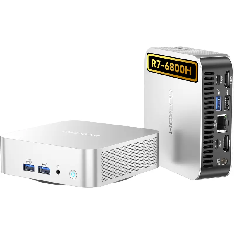 GEEKOM A5 Pro Mini PC (2026) with AMD Ryzen 5 7530U, 16GB DDR4 RAM