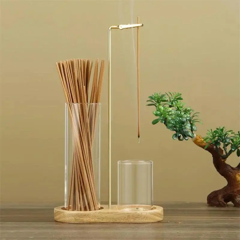 Solid Wood Hanging Incense Burner — Indoor Sandalwood & Agarwood Diffuser, Aromatherapy Diffuser Sticks, Zen-Inspired Aromatherapy Ornament, Wooden Art Decor for Home, Mother's Day Gift