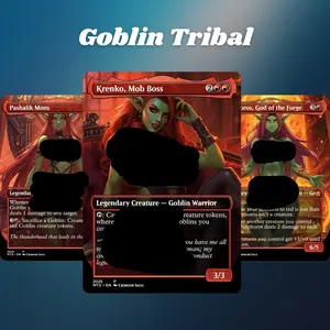 MTG Proxy 100+ Card Commander Deck Goblin Tribal Explosive Swarm & Sacrifice Aggro Strategy Theme Ready to Play Magic Style Deck Perfect Gift for Collectors and Card Players