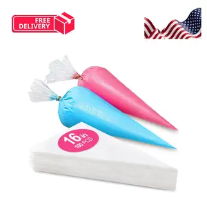 16 Inch Piping Bags Disposable, 100Pcs Large Pastry Bags, Frosting Bags