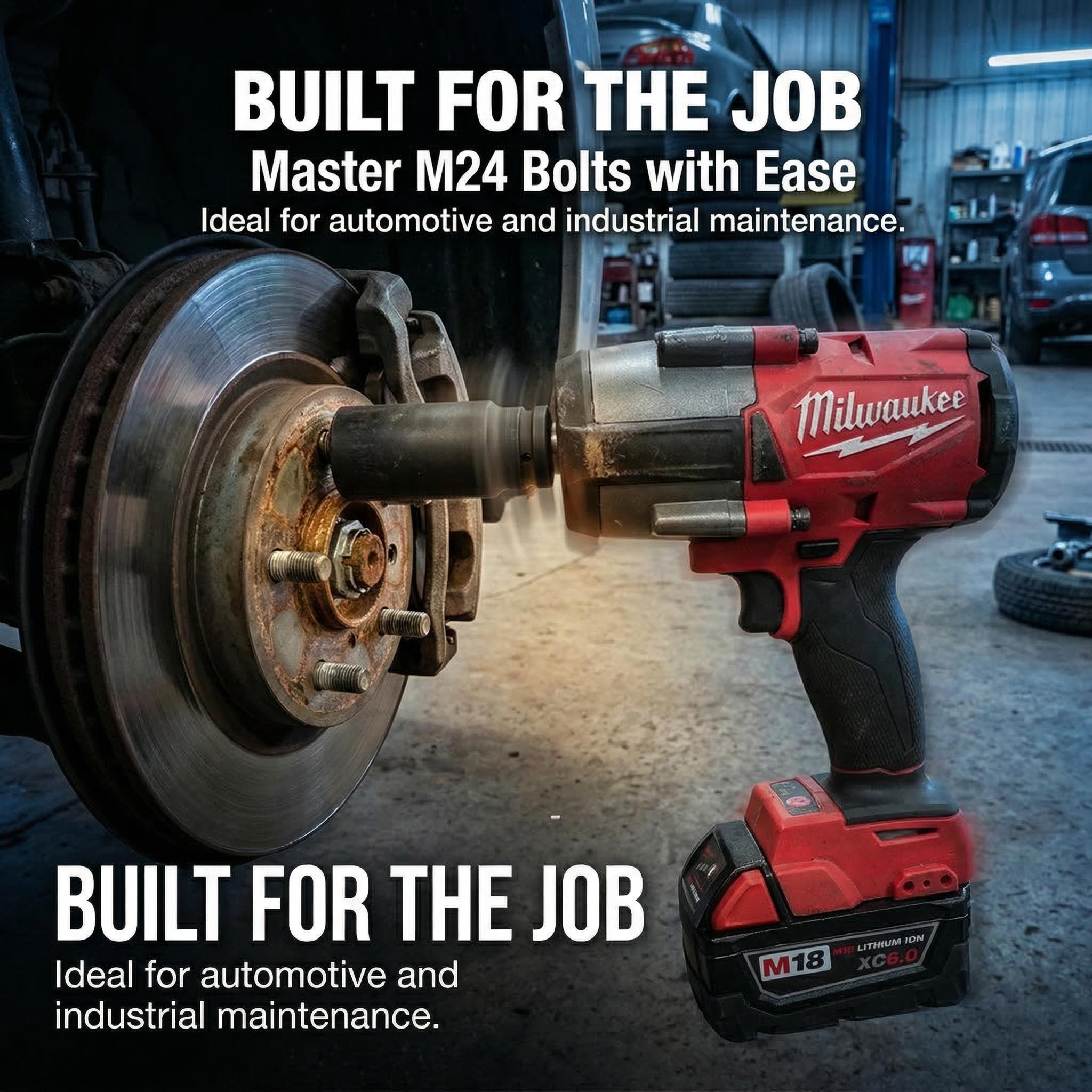 Milwaukee M18 FMTIWF12 18V Impact Wrench 1/2 Inch Drive for Automotive and Industrial Use 1000Nm