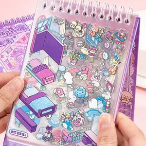Creative Scene Sticker Book Set, 3D Decorative Stickers for Water Bottles Laptops Phones, DIY Art Craft Supplies, 30-60 Pieces
