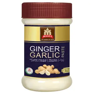 Malka Ginger Garlic Paste 750g (26.28 oz) - Pack of 1 | Ready to Use, Authentic Indian Taste | Ideal for Curries, Marinades & Daily Cooking | Vegan, Non-GMO & Halal – Air-Tight Jar