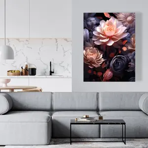 Conscious Sales C1RC364894R7JP 36 x 48 in. Sublime Light - Black Canvas Art for Elegant Home Decor