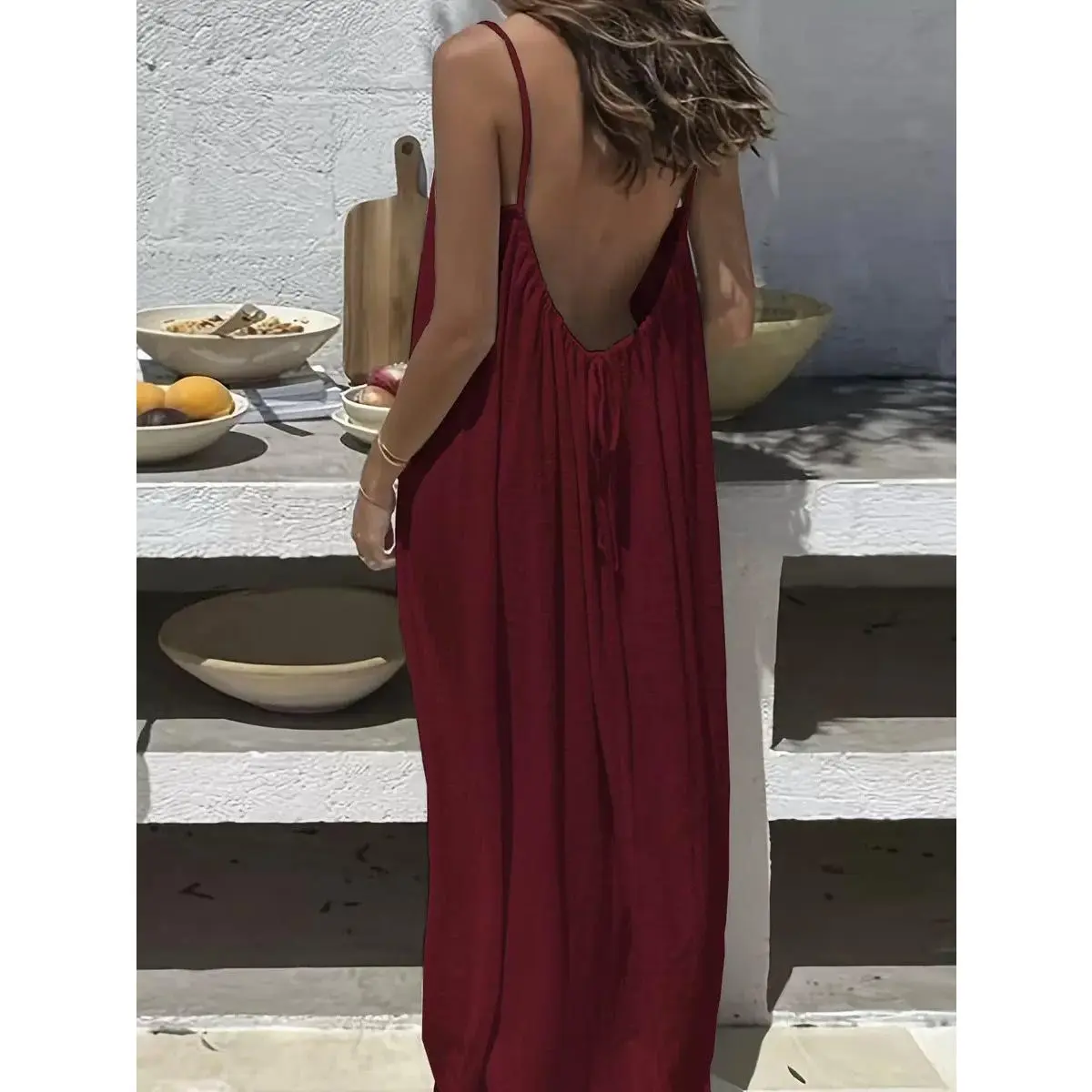 Women's Backless Lounge Nightgown Lightweight Spaghetti Strap Sleep Dress  for Comfortable Relaxation and Easy Movement Breathable Day Flowy  Loungewear Overall Nightwear Soft Basic Overall Nightwear Soft Womenswear -  TikTok Shop