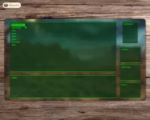 Fallout Menu Zones - Zoned Playmat MTG - Board Game Mat for TCG