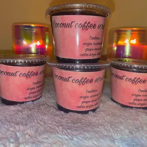 Coconut coffee scrub