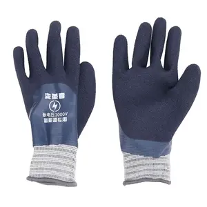 A pair of electrician insulated gloves with a voltage resistance of 1000V and rubber insulated gloves used for electrical maintenance, household, and construction purposes