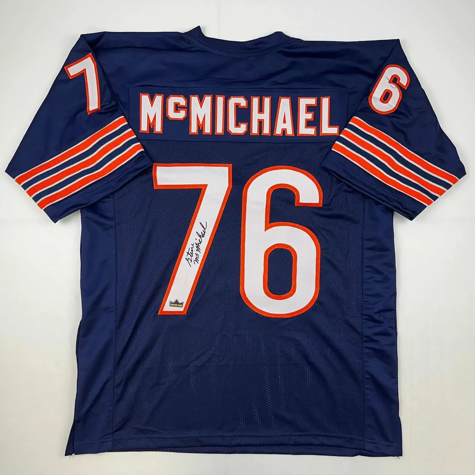Facsimile Autographed Steve McMichael Chicago Blue Reprint Jersey