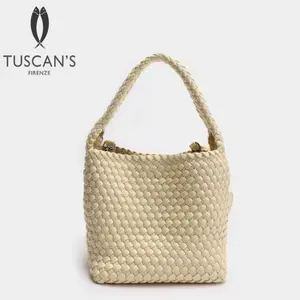 【Vegan】Medium Size Handwoven Tote Bag for Women