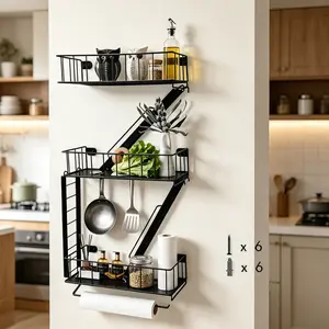 3-tier stair wall shelf | Suitable for bedroom and home office storage and display (three tiers), room decor, bathroom decor | Ideal for storing perfumes, cosmetics, toiletries, bottles