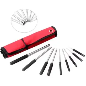 9 Piece Punch Set Round Punch Die Head Kit, Leather Punching Tool, Durable Metal Punches for DIY Projects & Crafts