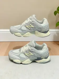 2026 Trendy 9060 Dad Shoes, Unisex Retro Soft Sole Height Boost, Casual Patchwork Design, All-Season Rubber Sole, Medium Width