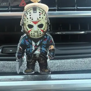 Horror Vent Clip Accessories - Scented Oil Diffuser with Character Design, Model Chucky & Jason, Model Car Decoration