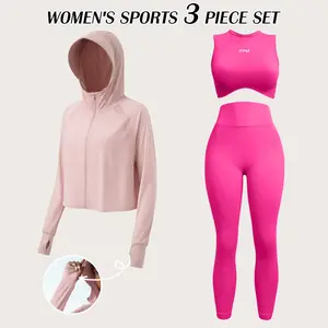 TCVC Summer & Winter Women's Solid Color Cropped Half-Zip Light Coat Sun Jacket Sweater Casual Shoulder Long Lightweight Jacket/Sun Jacket Collar jacket Yoga Gym Sports Women's Sportswear