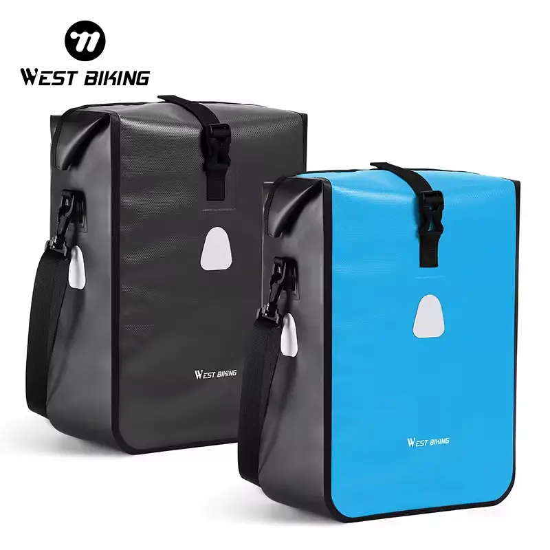 WEST BIKING Waterproof Bike Rear Rack Bag Bicycle Large Capacity Pannier Travel Bag Rack Storage Cycling Pannier Bag Bicycle