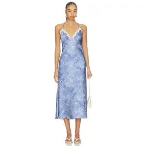 LoveShackFancy Evania Dress in Sapphire Haze