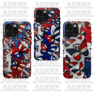 Flag Butterfly Case , PR, RD, CUBA, ORGULLO, BORICUA, BANDERA DE PUERTO RICO, PR, PUERTO RICO, PUERTO RICO, REPUBLICA DOMINICANA PHONE CASE