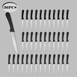 Stainless Steel 36pcs Silverware Set with 36 Pieces of Knives,Flatware Service, Dishwasher Safe - Windsor Tableware Set Cutlery Steak Sturdy Aesthetic