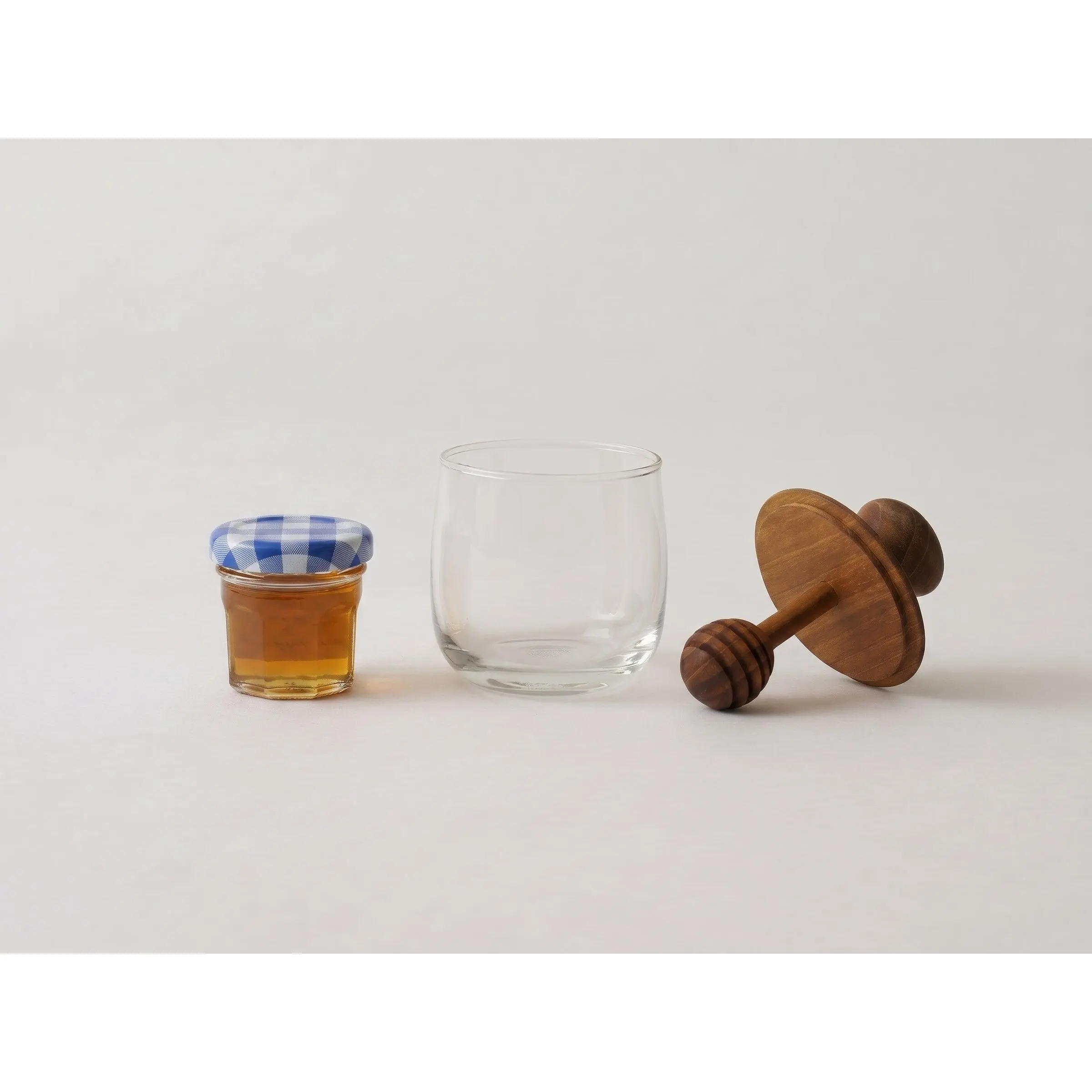 Handcrafted Wood Honey Jar & Honey