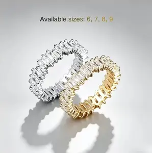 New Fashion Two-Tone Gold & Silver Zircon Ring | Irregular Staggered Rhinestone Band | Skin-Friendly Hypoallergenic Jewelry | Unisex Luxury Cubic Zirconia Band | Elegant Gift for Wedding & Anniversary