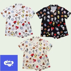Cute Purple Space Friend Pajama Set, Soft Cartoon Inspired Sleepwear#PurpleBuddy #CuteStyle #KawaiiFashion TrendingWear