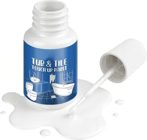 2-in-1 White Tub and Tile Paint，Ceramic Tile Paint，Low Odor & Eco-Safe,Suitable for Repairing Scratches, Stains and Peeling on Tiles,Toilets and Bathtubs.（50ml/1.7oz）—FURRELOR