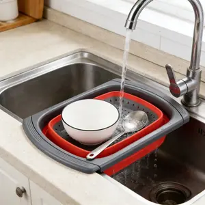 Multifunctional Expandable Folding Draining Basket, Laundry Filter, Kitchen Sink Strainer and Kitchen Sink Drainage Solution, Ideal for Outdoor Camping Use