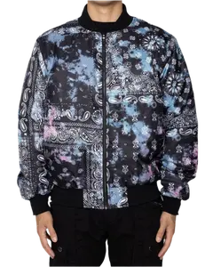 EPTM: TIE DYE BANDANA PRINTED BOMBER JACKET