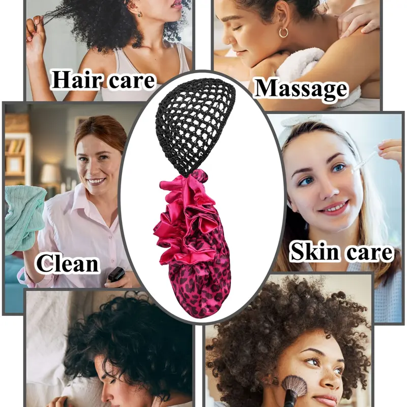 Unisex Breathable Mesh Sleep Cap, Soft Silk Satin Touch, Ideal for Gift, Daily Use, Bathing and Makeup, Hair Care Cap, Sleep Bonnet for Men & Women, Bonnets For Sleeping