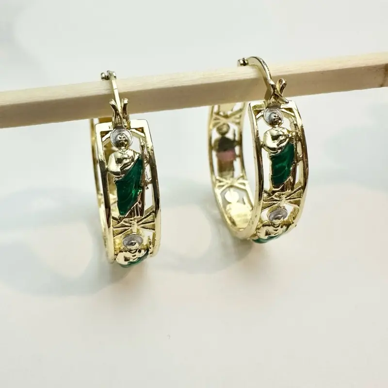 San Judas / Virgencita Hoop Earrings - Fashion Accessory