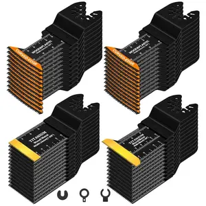 Multitool Blades Multi-Tool Blades Kits - 100pcs Oscillating Tool Blade Oscillating Saw Blades for Metal Wood Plastic, Oscillator Blades for Multi Tool Fits Dewalt Milwaukee Ryobi Fein Bosch outdoorfun