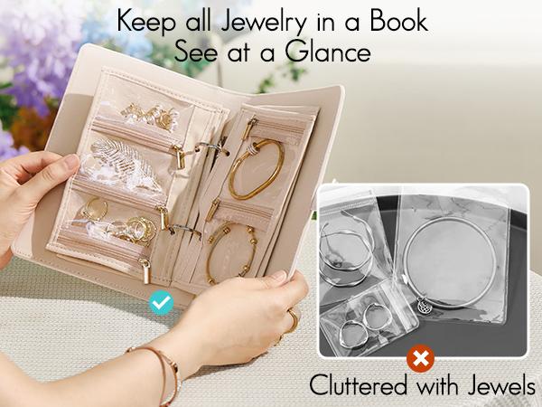 Vlando Women's Classic Eco-Friendly PU Leather Travel Jewelry Organizer Book - Portable Velvet Organizer Set for Rings, Earrings, Necklaces, Home Storage Organization summerwins,dorm essentials,home decor,dorm room inspo,college dorm essentials,dorm haul Vlando Women's Classic Eco-Friendly PU Leather Travel Jewelry Organizer Book - Portable Velvet Organizer Set for Rings, Earrings, Necklaces, Home Storage Organization summerwins,dorm essentials,home decor,dorm room inspo,college dorm essentials,dorm haul