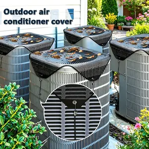 1PC External air conditioning cover, ventilated cover at the top of the external machine, wear-resistant long-lasting outdoor protective shell, classic design daily use accessory for exterior air conditioner equipment