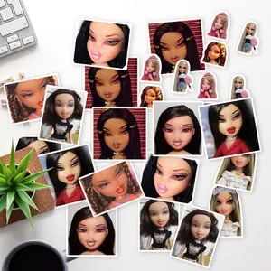 Stickers Pack 20 Pcs High Colorful Bratz Aesthetic Laptop Bumper Doll Bike Bottle Skateboard Waterproof Guitar Car Water Vinyl Luggage