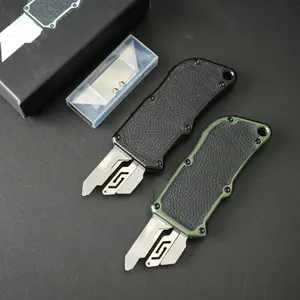 Aluminum alloy art knife, including 5 blades, made of high hardness steel, an EDC tool for outdoor camping, driving, fishing, and the best gift