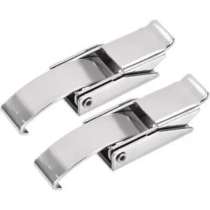 2.87-inch SUS304 Stainless Steel Draw Toggle Latch with Spring-Steel Hook - 2 Pcs
