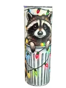 I'm Fine Raccoon - 20oz oz 20 oz. 20oz. - Skinny Straight Sublimation Tumbler - Amy's Tumbler Junkies - Your Favorite Tumbler Shop!