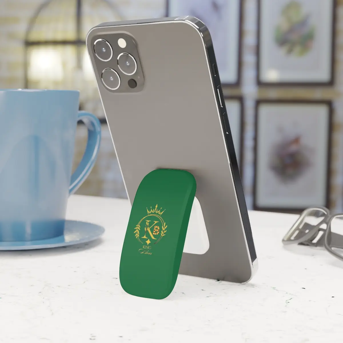 King Boss Green Phone Click-On Grip--TM