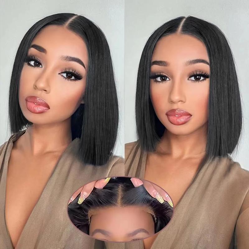 24K Extensions 13x4 Lace Frontal Wig Bobo Medium Straight Hair 10-16inch Short Straight Bob Wig Straight Brazilian 100% Human Hair Bobo