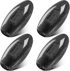 Partsam Dually LED Fender Bed Side Marker Lights Set Smoke Lens Replacement For Silverado and Sierra 1999-2013 Dually 2500 3500 HD Dual Wheeler Trucks (2 x Amber, 2 x Red)