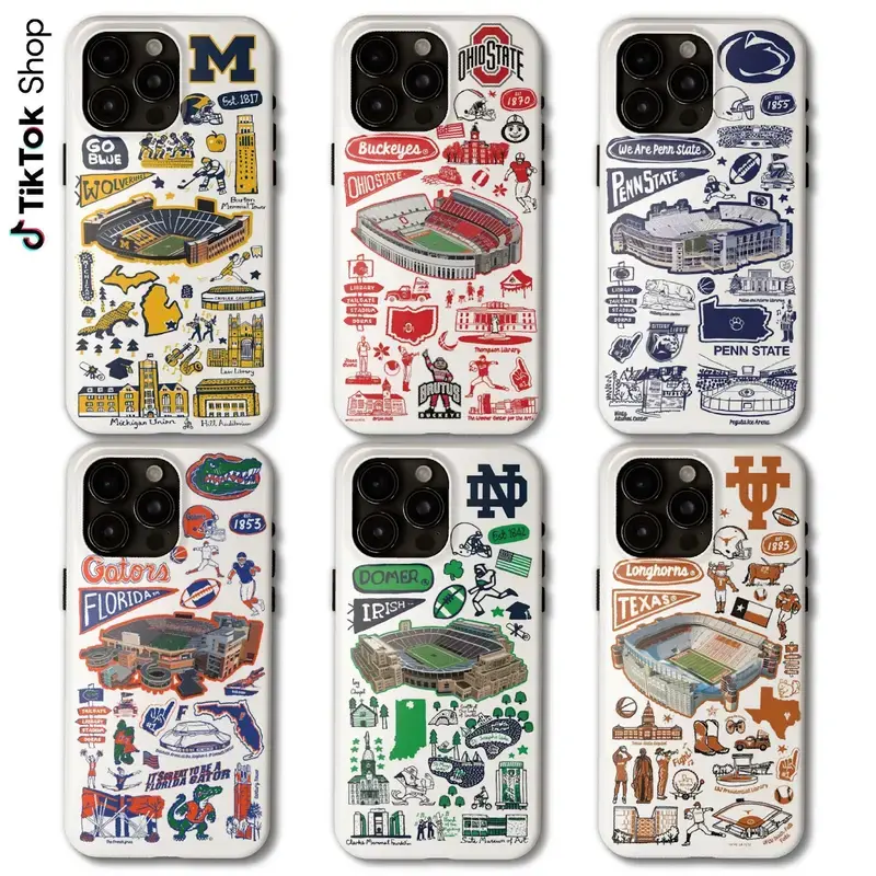National Collegiate Athletic Association Team College Football Phone Case - Smartphone/Cellphone/Handheld Devices Protection Cover, Varsity College Sports Gift for iPhone 17 Air Pro Max, Casing