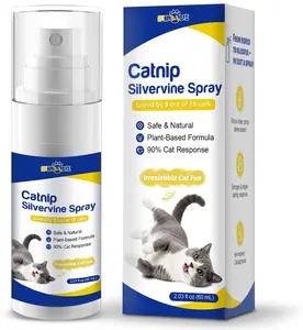 Upgraded Catnip Spray for Cats with Silvervine–Natural Dual-Plant Formula,Loved by 9 Out of 10 Cats,Cat Nip Spray Refresh Toys&Training Aid for Indoor Cats