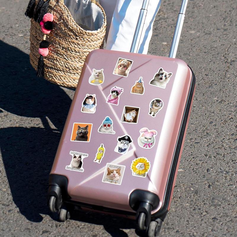 100 Cute Cat Stickers  | Kawaii Aesthetic Vinyl | No Repeats, Waterproof| Perfect for Journals & Water Bottles| Fun Gift for Kids & Teens