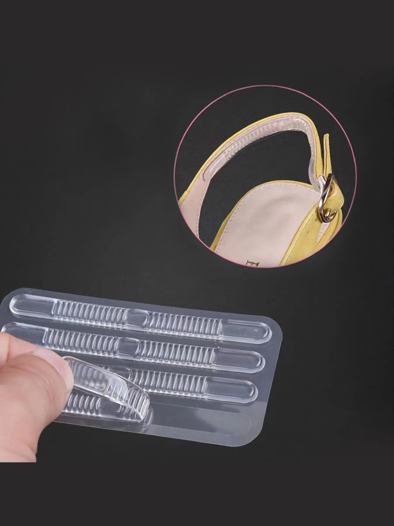 20pcs/5sheet Transparent Heel Stickers, Non-slip Thin Strip Stickers, Strip Shaped Anti-wear Heel Stickers, Non-fall Heel Stickers for Sandals and High Heels, Shoe Heel Grips